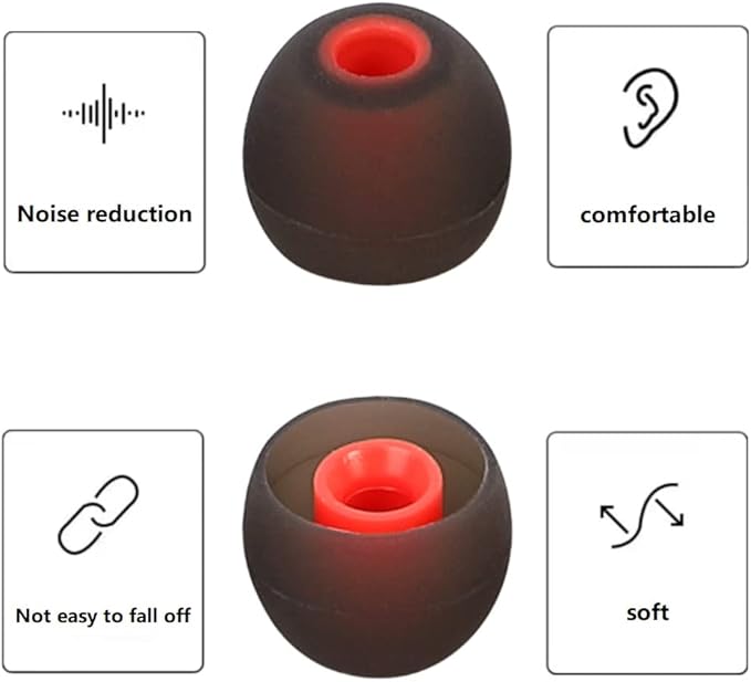 Silicone Replacement Earbud Tips Ear Tips Fit Most in-Ear Earbuds Headphone - Image 4