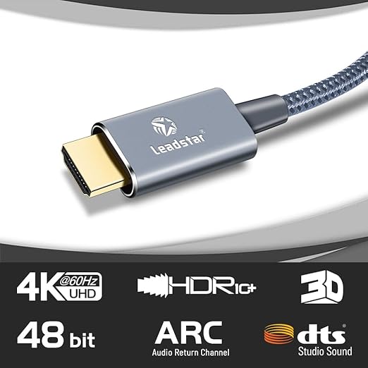 LEADSTAR HDMI Cable 4K 3 ft / 1m, High Speed HDMI 2.0 Cord Braided | 4K@60Hz - Image 9