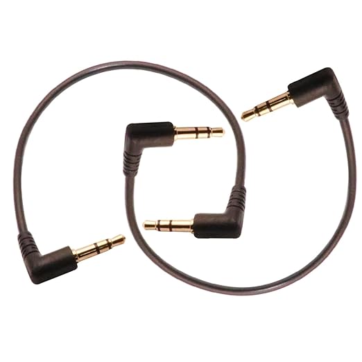 3.5mm Male to Male Audio Cable, Right Angle Auxiliary Cord, 195mm Length by ZJKJHJY