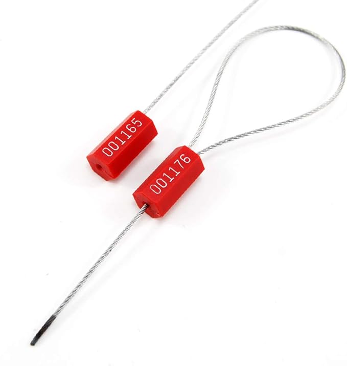 Steel Security Cable Seals Metal Numbered Security Tags Tamper Proof Pull-Tite - Image 6