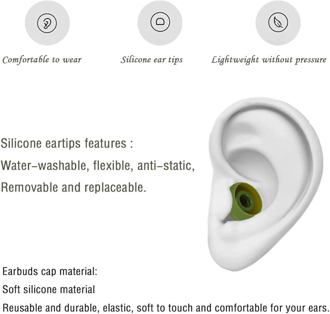 Silicone Ear Bud Tips Replacement Earbud Tips Compatible - Image 5
