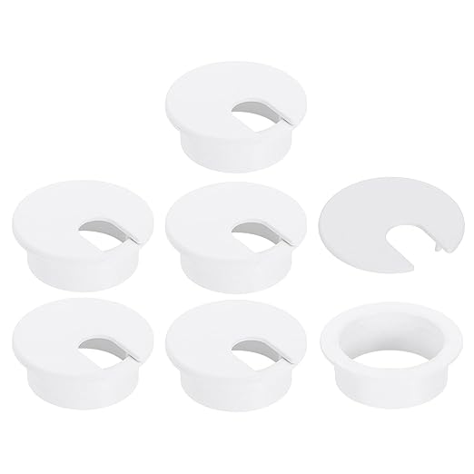 uxcell 6 Pcs 35mm Desk Grommet, Plastic Cable Hole Cover, Wire Cord Cable by uxcell