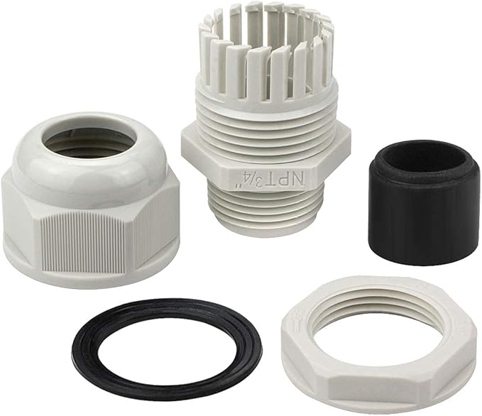 XHF 10 Pcs 1/2" IP68 Strain Relief Nylon Cord Grip NPT Cable Glands Adjustable - Image 4