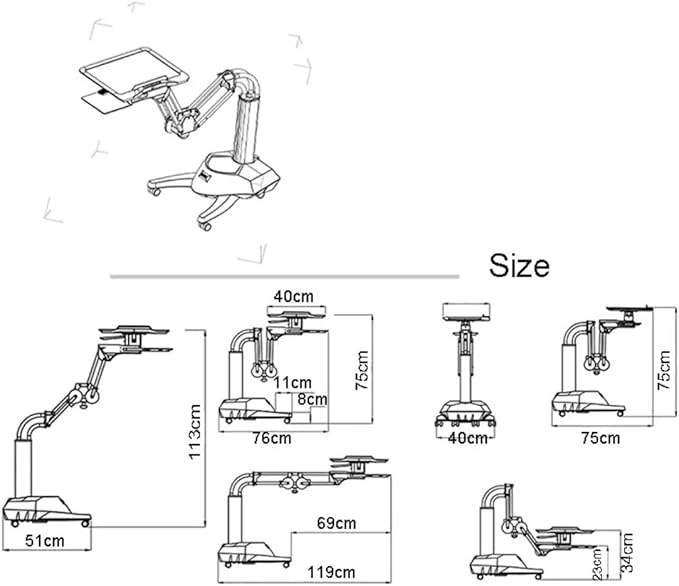Versatile Rolling Laptop Desk - Image 7