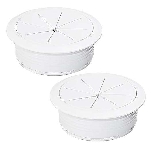 2 Pcs Desk Grommet 2" / 50 mm, Desk Hole Cover by EASYEAH