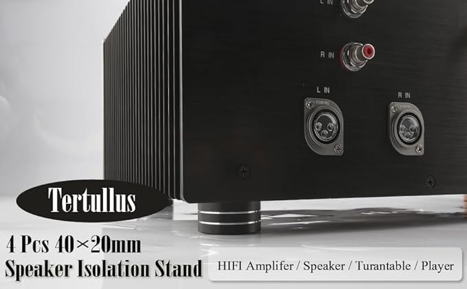 Tertullus 4 Pcs HiFi Speaker Isolation Feet 40x20mm Aluminum Speaker Spike Pad - Image 2