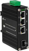 3 Port Hardened Industrial Gigabit Din Rail Switch, 10/100/1000Mbps Ethernet by Steloproad