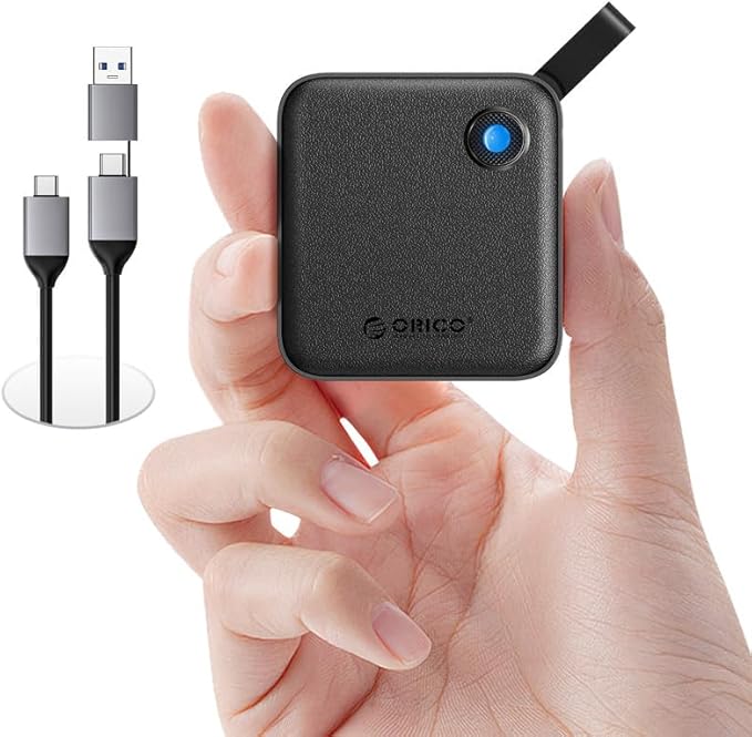 ORICO Portable SSD 2 TB with 2 in 1 USB C Cable, External Solid State Drives - Image 4
