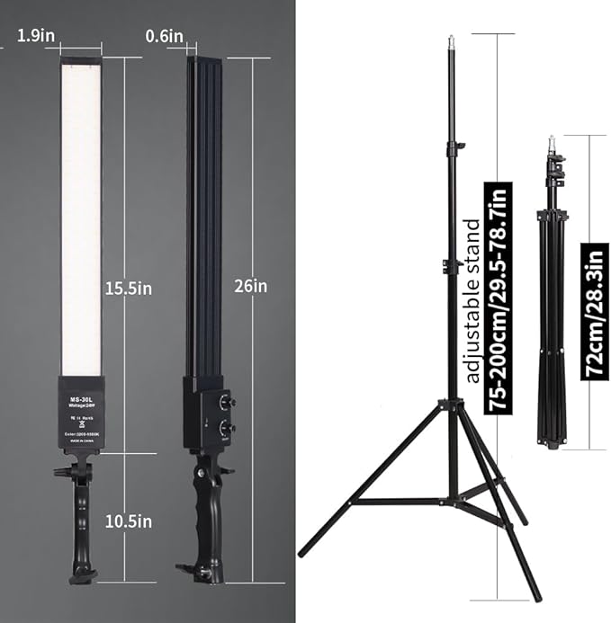 2 Packs LED Photography Lighting Dimmable 3200K-5500K LED Video Light Photo - Image 3