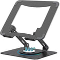 Laptop Pad 360 Rotating Laptop Stand 2 Adjustable Angle and 0-13 inches Tall by VanFeb