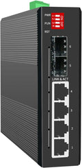 4-Port Hardened Industrial Gigabit 2+ Managed DIN-Rail Switch, 4x10/100/1000 by ADOP