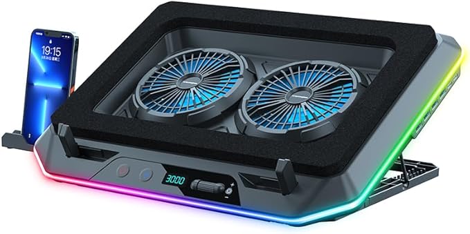 RGB Gaming Laptop Cooling Pad by KYOLLYELECTRONICS