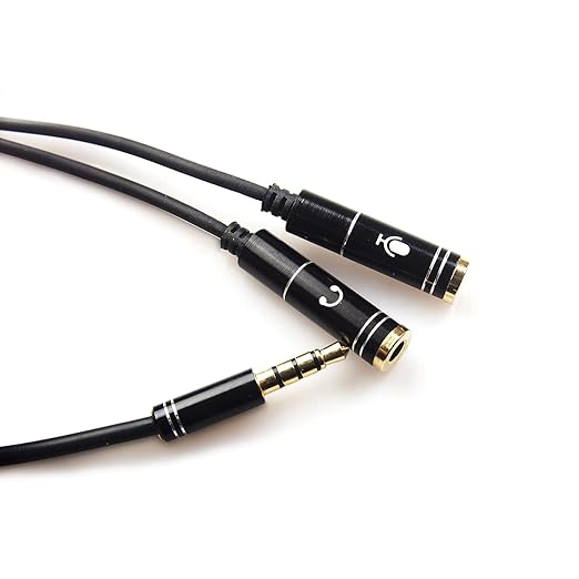 REXUS Black 2-Pack 3.5mm Y Splitter Stereo Audio Cable 4-Pole Male to 2 Female - Image 5