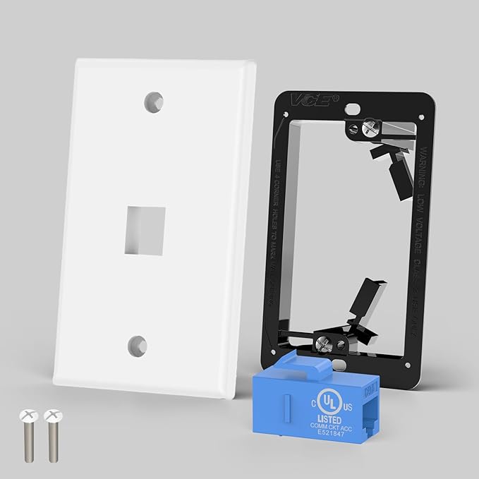 VCE 6-Pack Ethernet Wall Plate, CAT6 RJ45 Wall Plate - Image 8