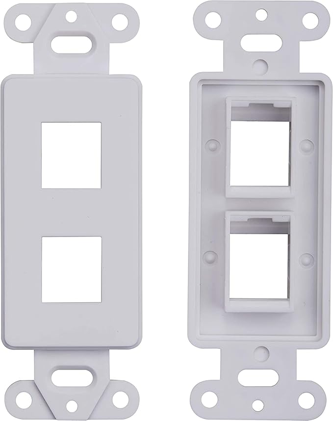 10 Pack Keystone Wall Plate 2 Port, Cat6 Cat5, Home & Office Installations - Image 6
