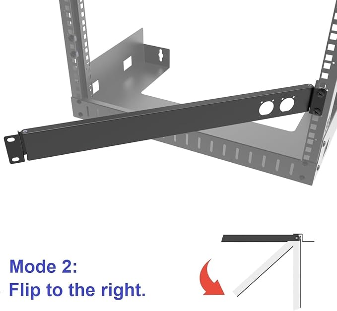 1U Hinged Rack Panel 2D XLR HDMI Audio Rack Mount Panel - Image 4