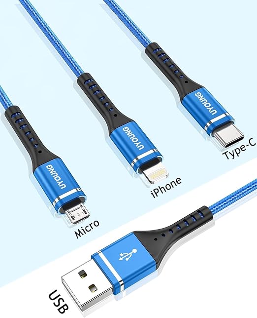 Multi Charging Cable 2Pack 6FT, 3 in 1 Charger Cable Braided Universal Phone - Image 8