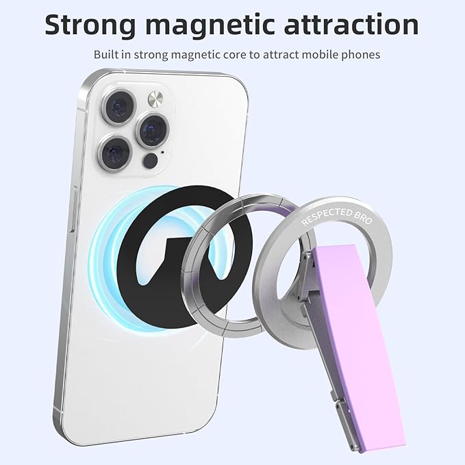 RESPECTED-BRO-Magnetic-Phone-Grip-Stand, Magnetic Phone Ring Holder Kickstand - Image 7