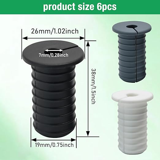 6pc Starlink Cable Grommet 3/4" Silicone Anti-Slip Wall Hole Pass Through Split - Image 7