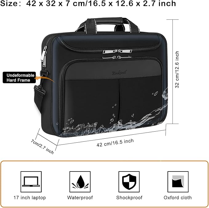 17 inch Waterproof Protective Laptop Messenger Briefcase - Image 5
