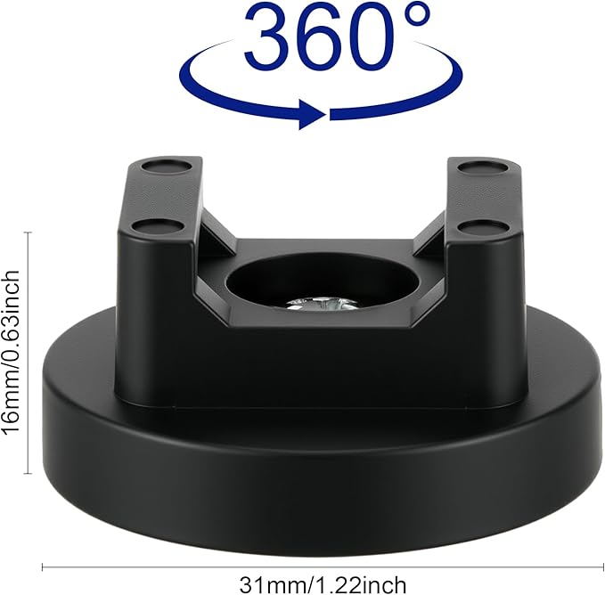 Yookeer 20 Pcs Magnetic Zip Tie Mount Base Black Magnetic Cable Clips Wire - Image 2