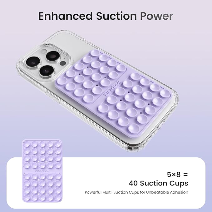 Klearlook Silicone Suction Cup Phone Case Mount Double Sided, Silicon Sticky - Image 3