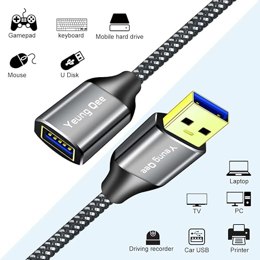 USB 3.0 Extension Cable 15 ft, 5Gbps High Speed USB 3.0 Type A Male to Female - Image 2