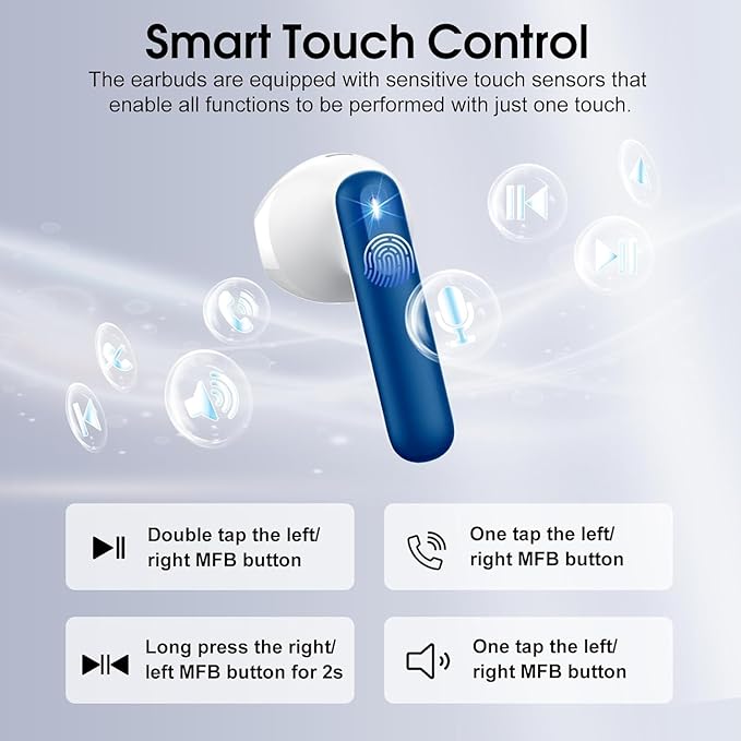 Wireless Earbuds, 40H Ultralight in-Ear Buds, IP7 Waterproof Earphones - Image 5
