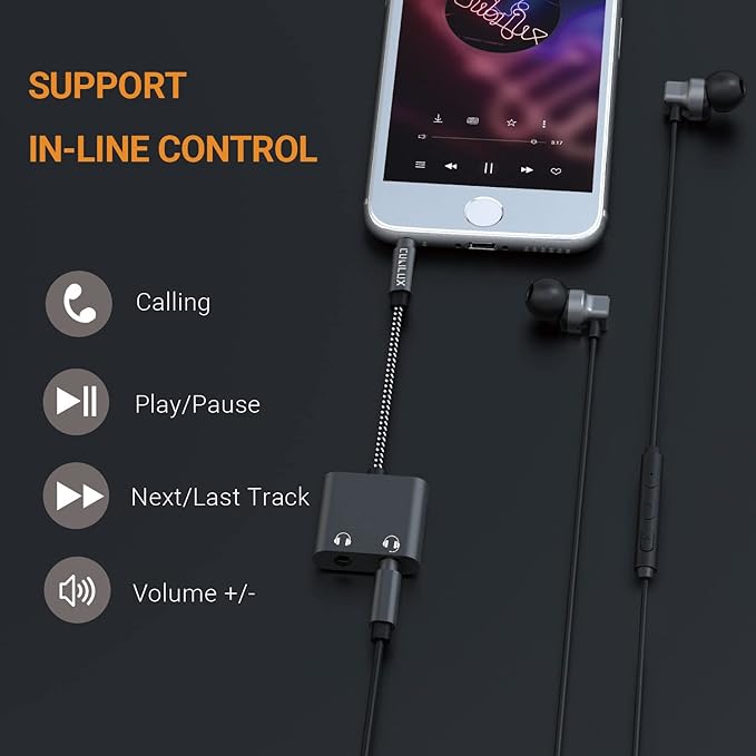 Cubilux 3.5mm to Double Audio Jack Headphone Sharing Splitter Compatible - Image 4