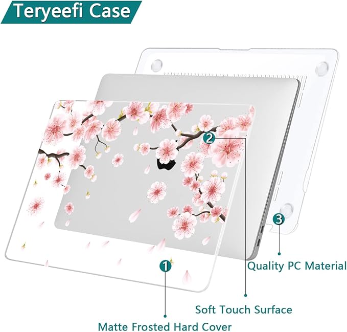 Teryeefi New MacBook Air 13 Inch Case 2021 2020 2019 2018 Release A2337 M1/ - Image 5
