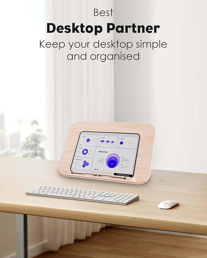 2 in 1 Dual-use Floor Book Stand & Desktop Book Stand, Height Adjustable from - Image 6