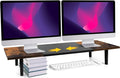 Dual-Monitor-Stand-Riser-For-Desk Adjustable Length 32-40 Inch, Large Desktop by Acorss-Star