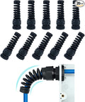 10 Pack Black Nylon Cable Gland, NPT 1/2" Thread, Made of PA66 Material by Aandxmok