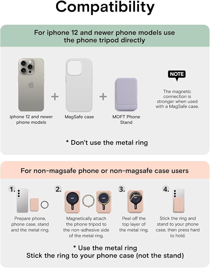 MOFT Phone Tripod Wallet for iPhone, Mulit-Angles, Lightweight & Portable Phone - Image 9