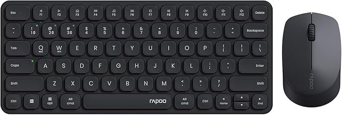 Rapoo 9010M Multi-Device Keyboard and Mouse Combo, 2.4GHz/Bluetooth 5.0/4.0 by Rapoo