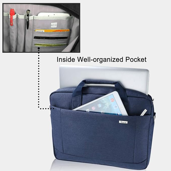 Voova Laptop Bag Case 17 17.3 Inch Computer Sleeve Messenger Bag - Image 4