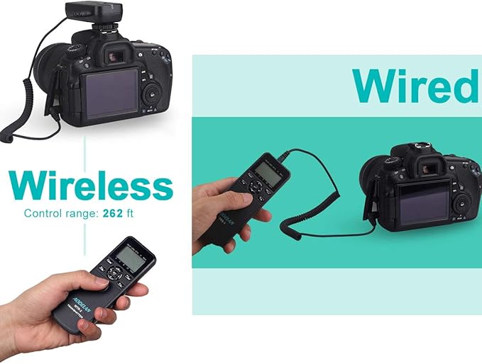 AODELAN Camera Wireless Shutter Release Timer Remote Control - Image 2