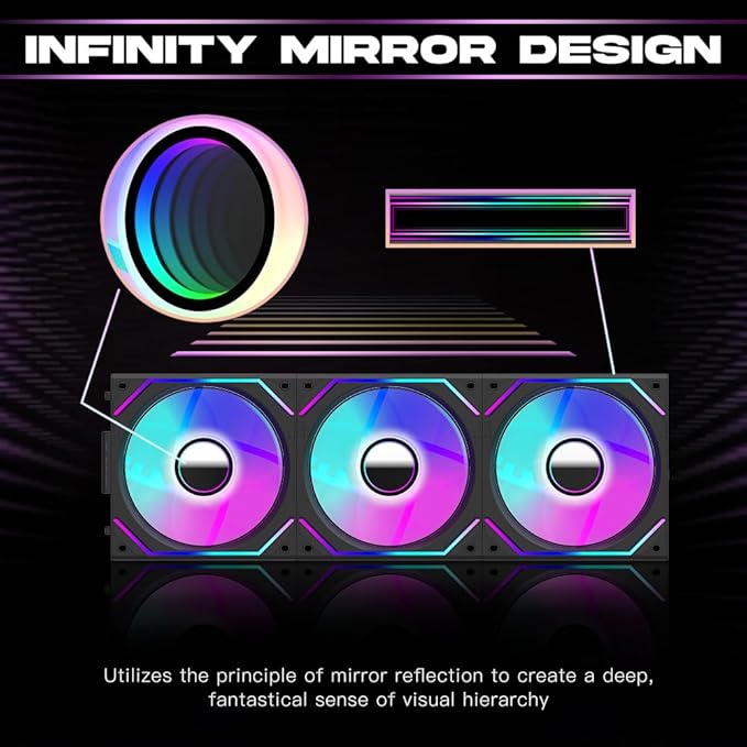 Jungle Leopard Interstellar V2 120mm Case Fan Infinity Mirror Module - Image 4