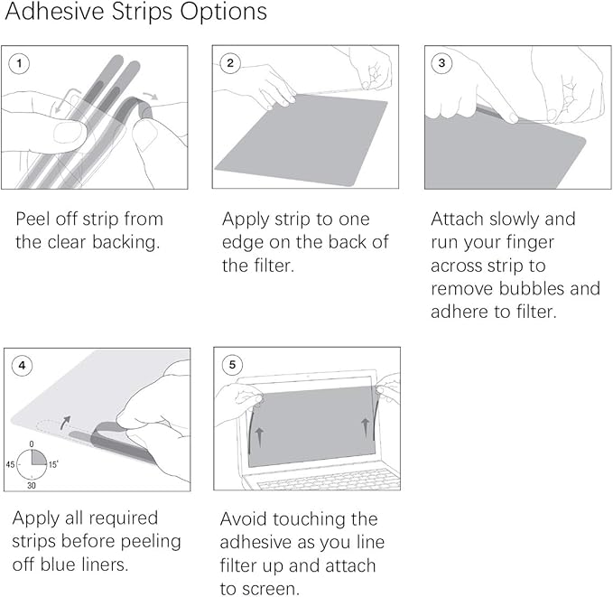 Privacy Filter Adhesive Strips and Slide Mount Tabs - Image 5