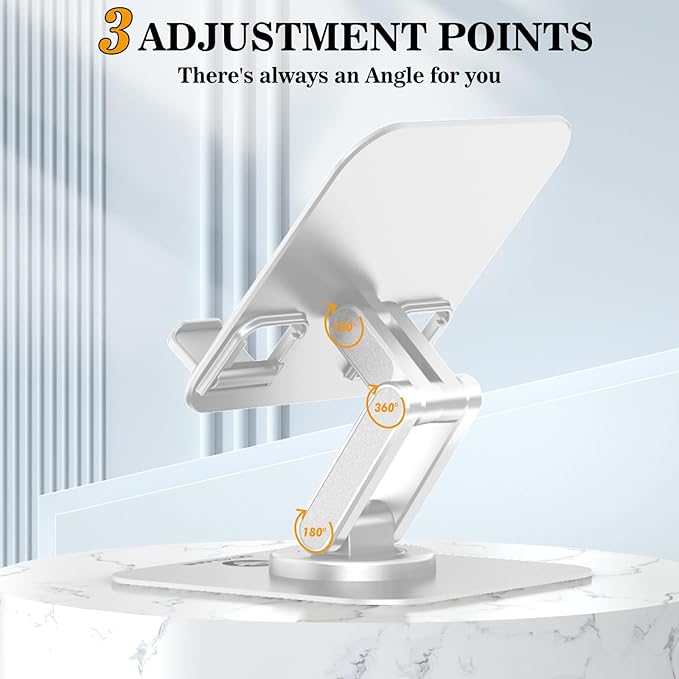 OCYCLONE for iPad Stand for Desk 360 Rotating Adjustable Portable Monitor - Image 3