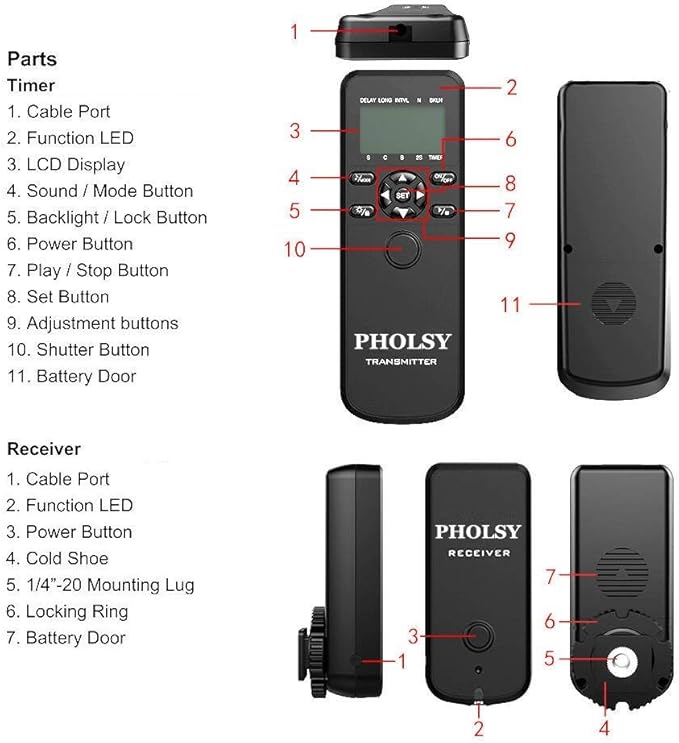 PHOLSY Camera Timer Remote Control - Image 7