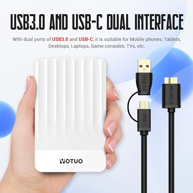 Portable External Hard Drive Storage Expansion Mobile HDD USB 3.0 - Image 3