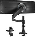 monTEK Tall Single Monitor Arm for 17 to 45 Inch Curved Screen Adjustable by monTEK
