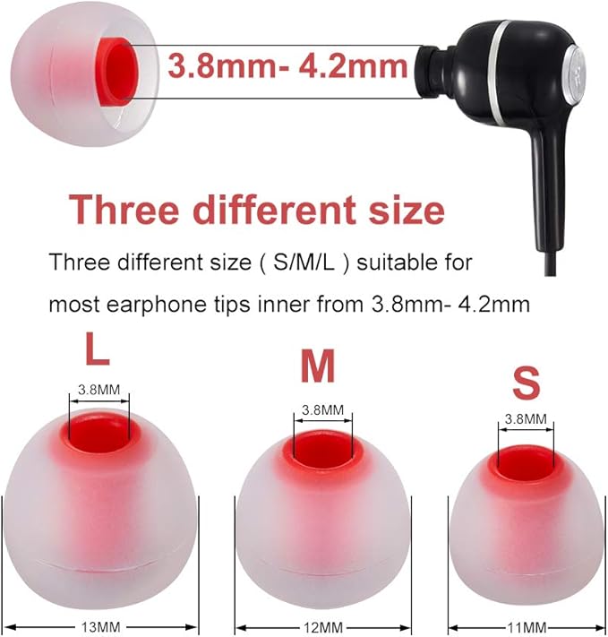 Earbud Tips Soft Silicone Earbuds Replacement Tips Fit - Image 3