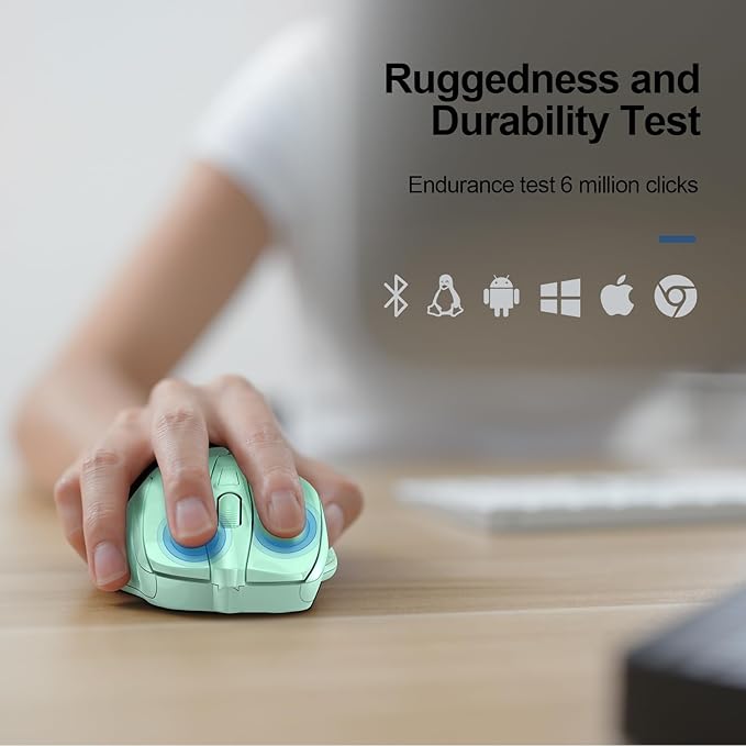 TECKNET Wireless Mouse Silent 4800 DPI Computer USB A & Bluetooth Mouse 6 - Image 7