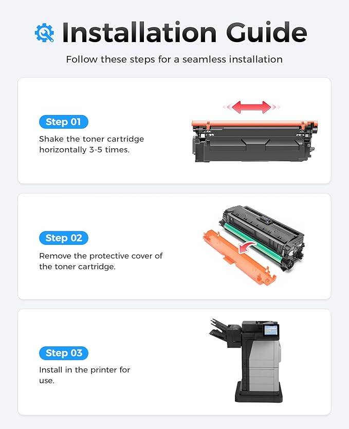 653X 653A Toner Cartridge Set 4-Pack High Yield Replacement - Image 4