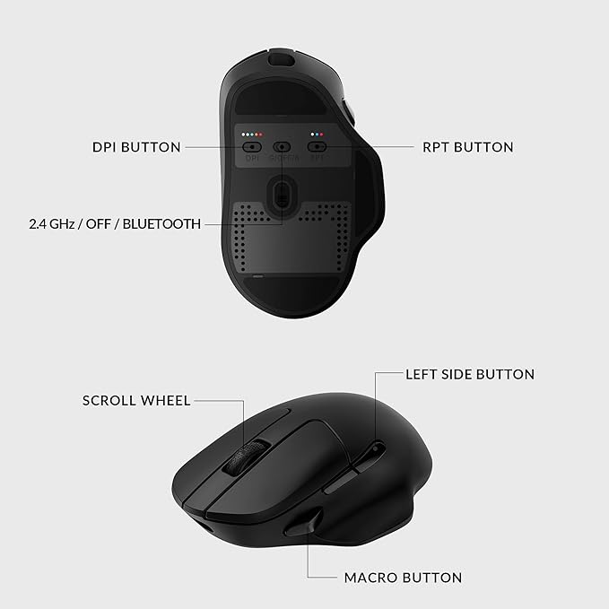 Keychron M7 Wireless Computer Mouse, 26K DPI Optical Computer Mouse, 2.4 - Image 8