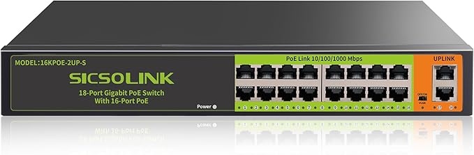 18 Ports PoE Switch, 16 Gigabit PoE+Switch - Image 7