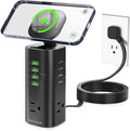 Surge Protector Power Strip Tower, TenTrend 160W Fast Charging Station by TenTrend