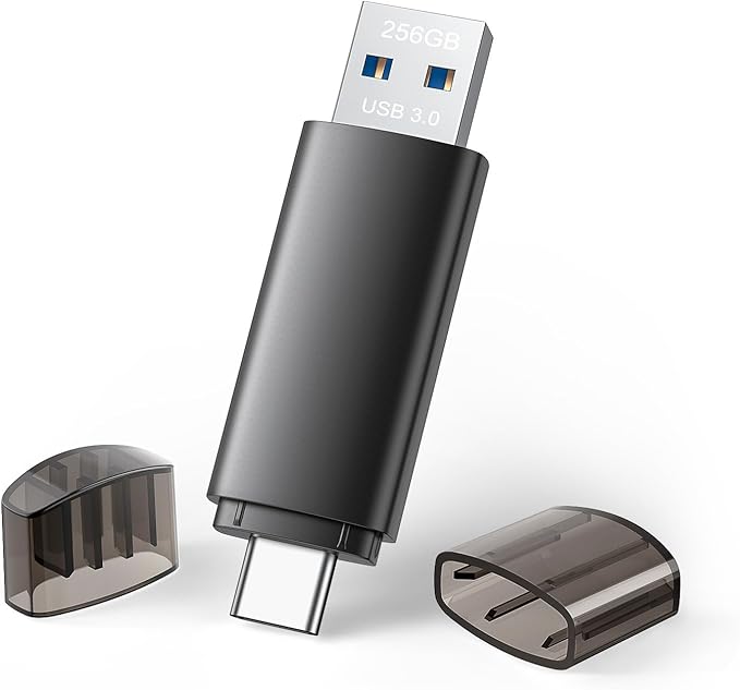 256GB USB C Flash Drive Dual USB 3.0 Flash Drive Type C + USB A Portable Type-C by JOIOT